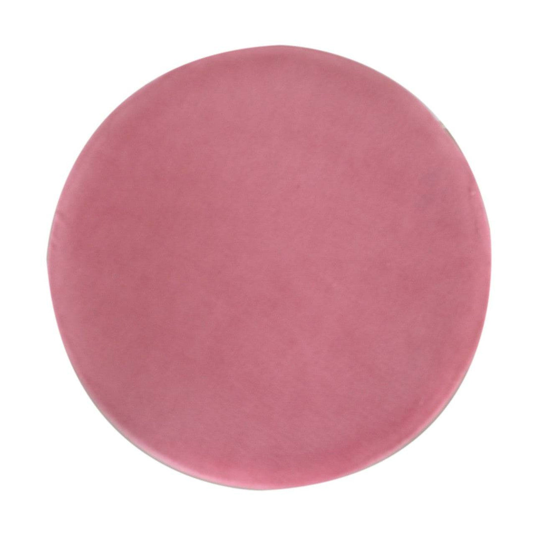 Large Pink Footstool with Gold Base - TidySpaces