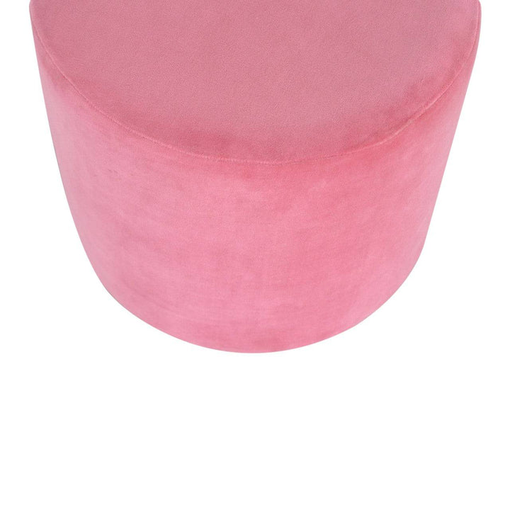 Large Pink Footstool with Gold Base - TidySpaces