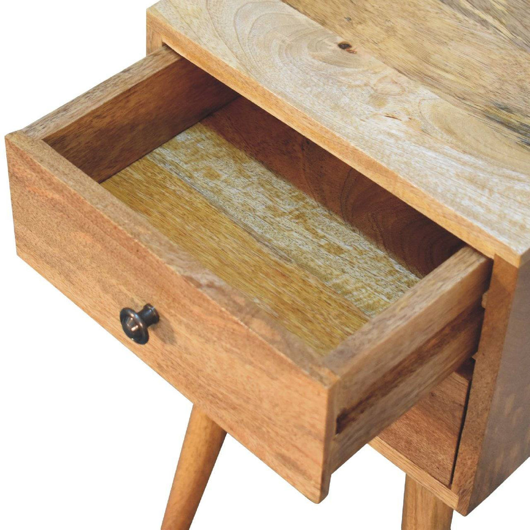 Mini 2 Drawer Oak-ish Bedside - TidySpaces