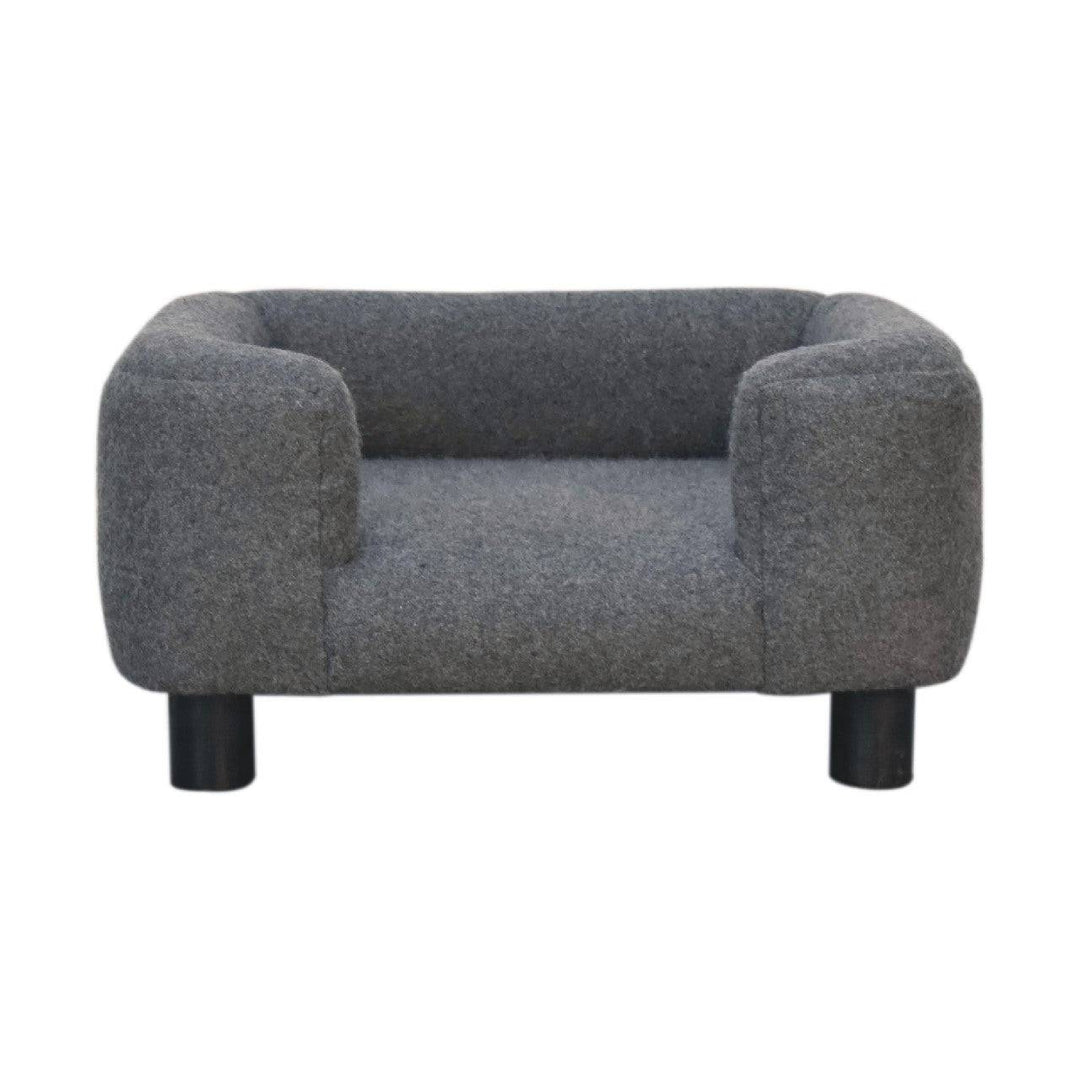 Mini Battleship Tweed Pet Sofa Bed - TidySpaces