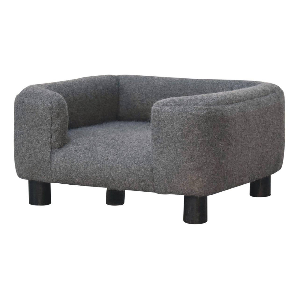 Mini Battleship Tweed Pet Sofa Bed - TidySpaces