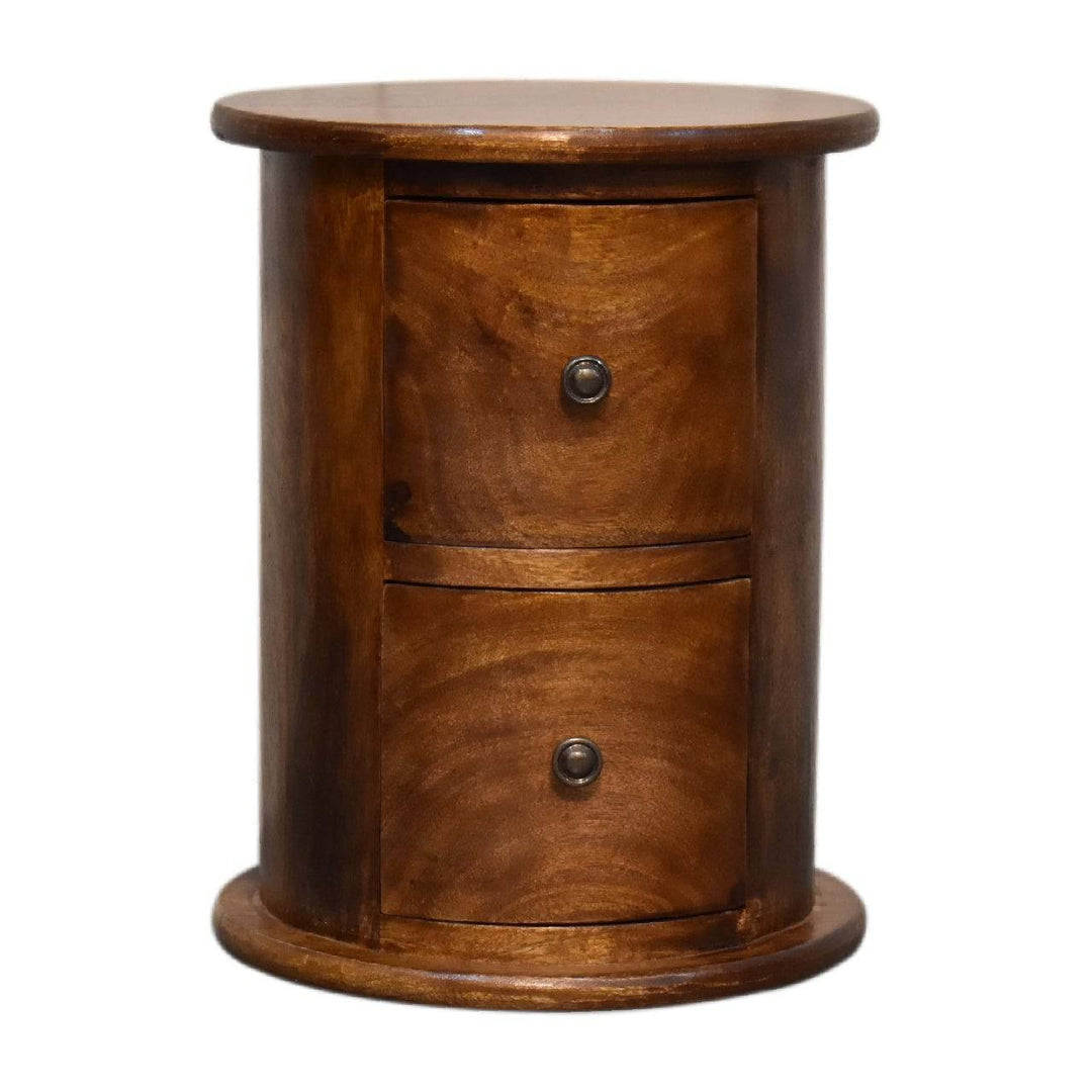 Mini Chestnut 2 Drawer Drum Chest - TidySpaces