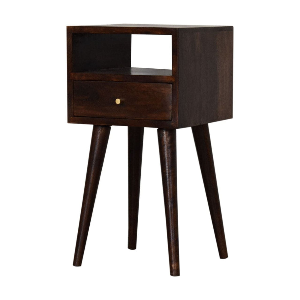 Mini Walnut Bedside - TidySpaces