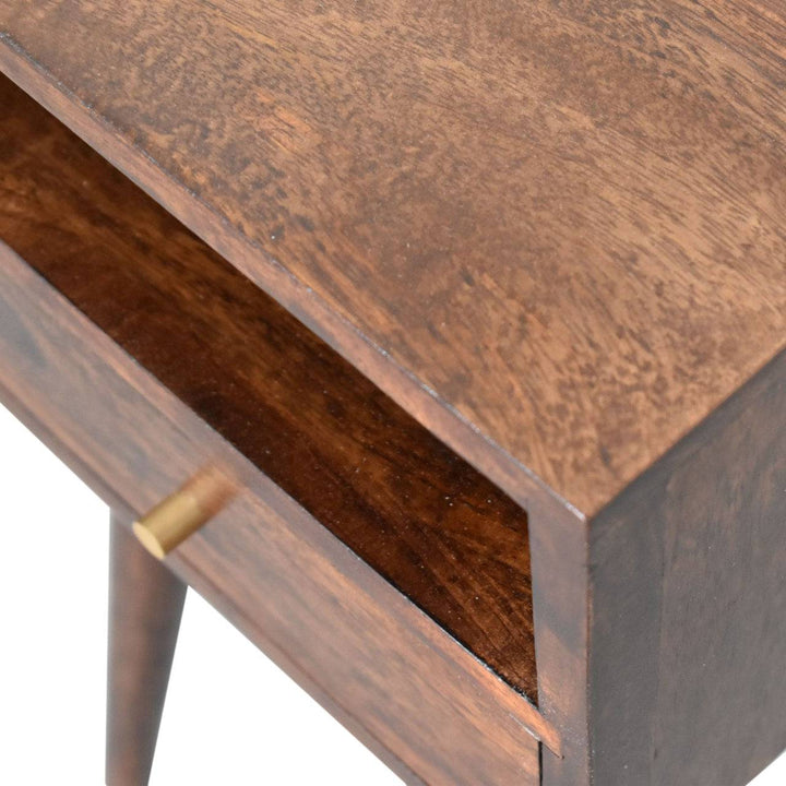 Mini Walnut Bedside - TidySpaces