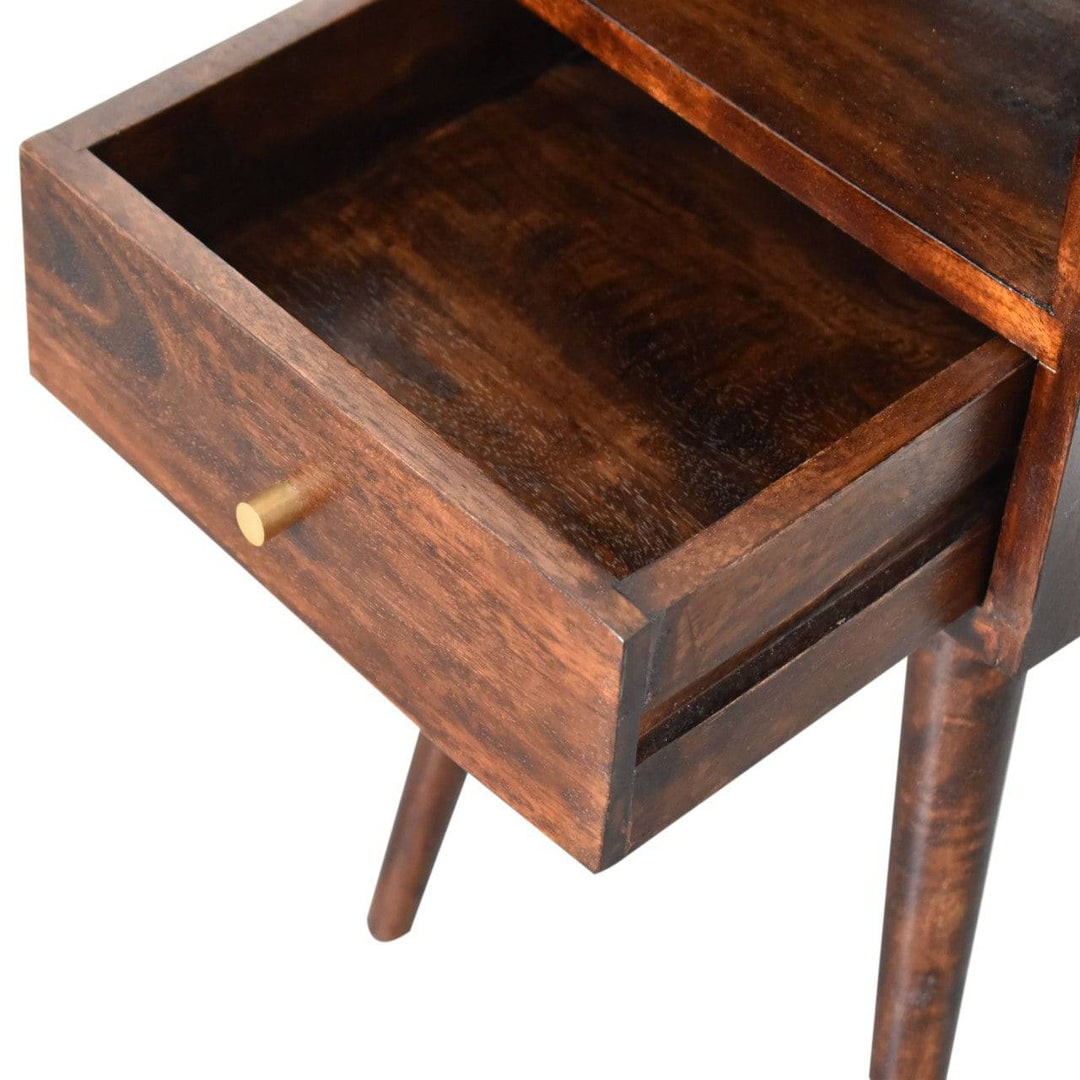 Mini Walnut Bedside - TidySpaces