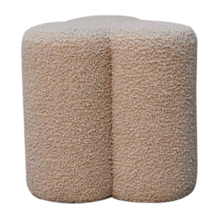 Mud Boucle Clover Footstool - TidySpaces