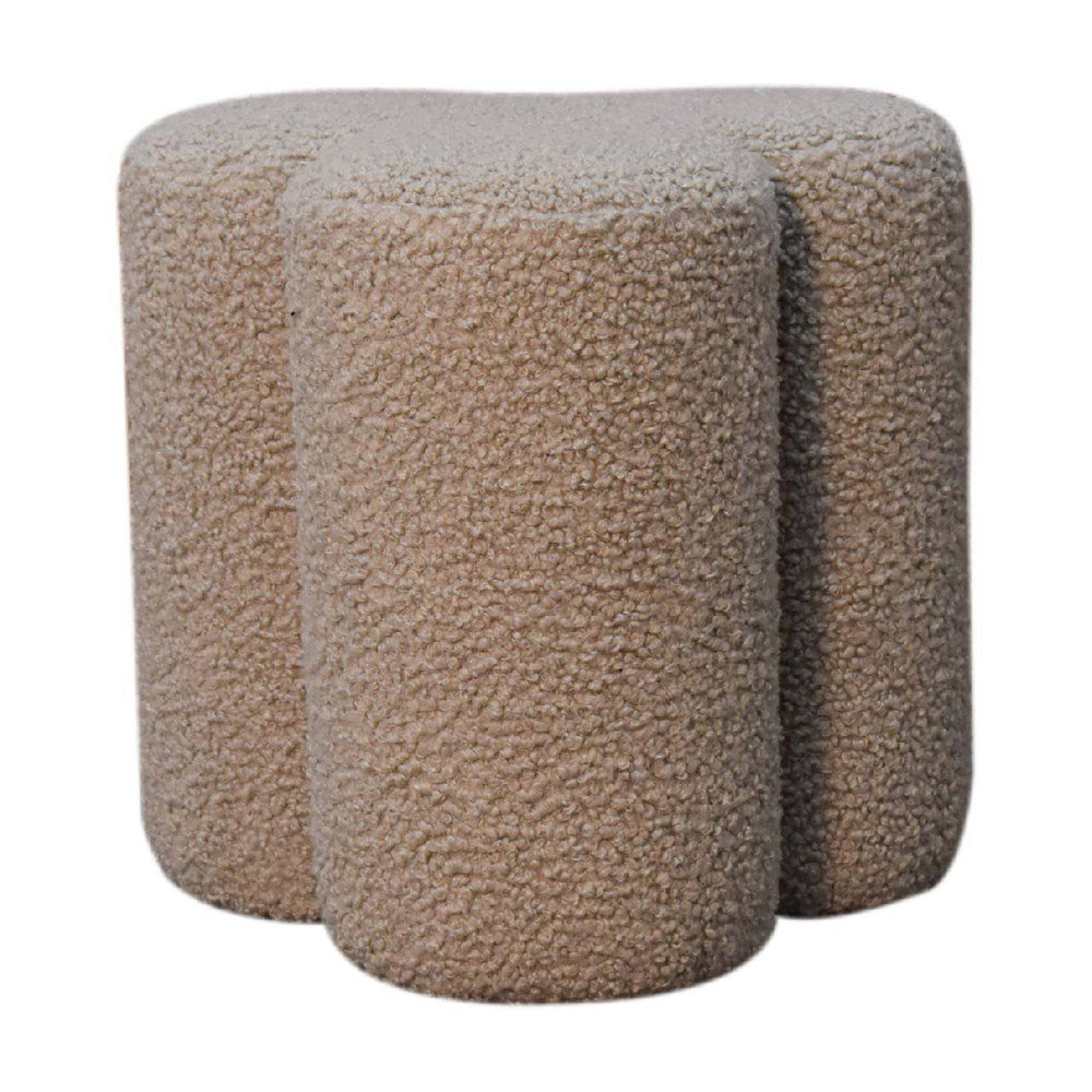 Mud Boucle Clover Footstool - TidySpaces