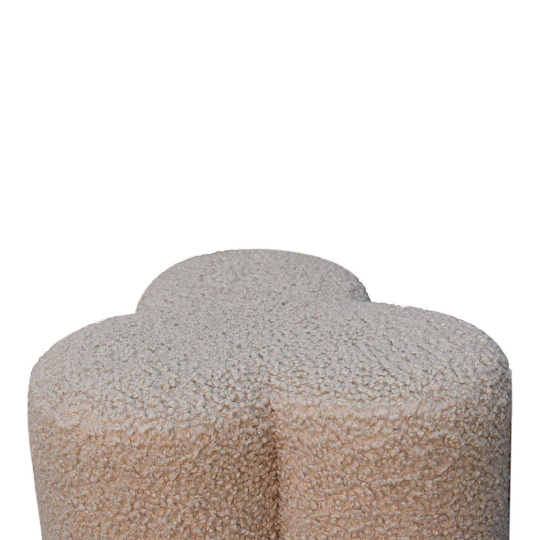 Mud Boucle Clover Footstool - TidySpaces