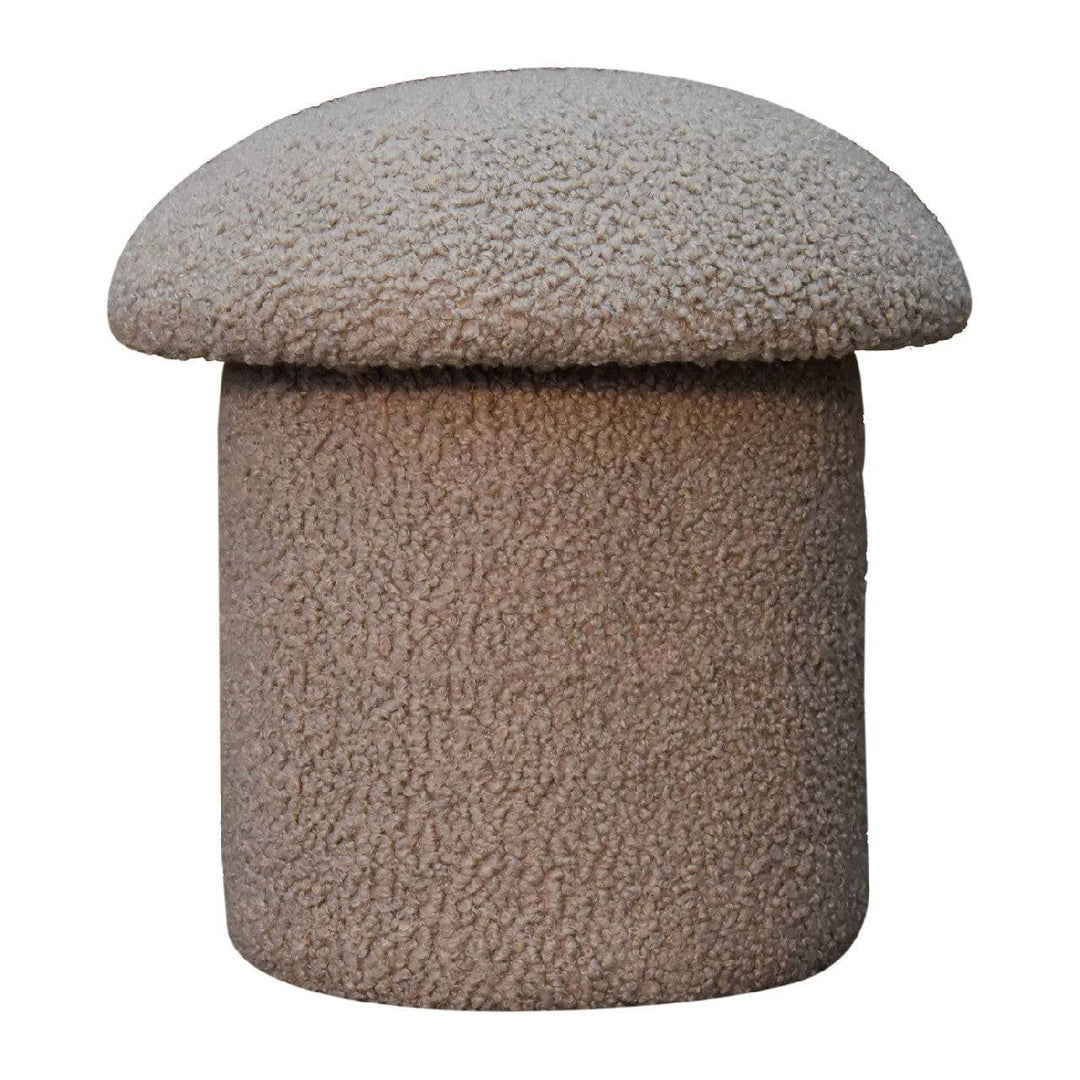 Mud Boucle Mushroom Footstool - TidySpaces