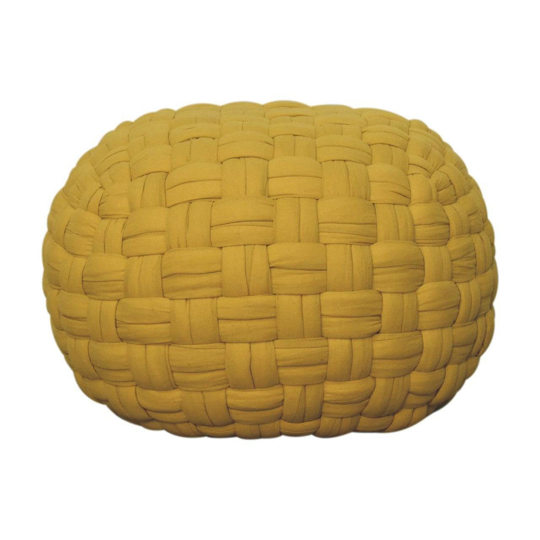 Mustard Tube Pouffe - TidySpaces