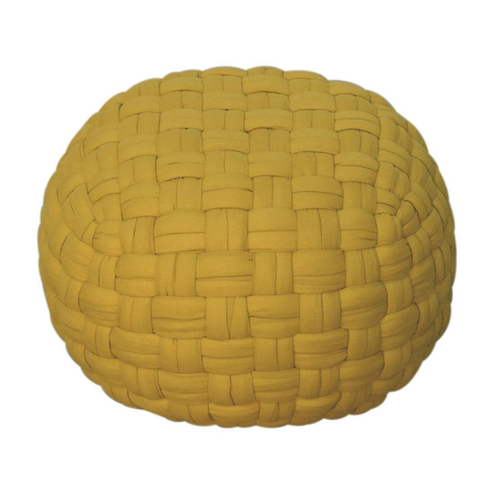 Mustard Tube Pouffe - TidySpaces