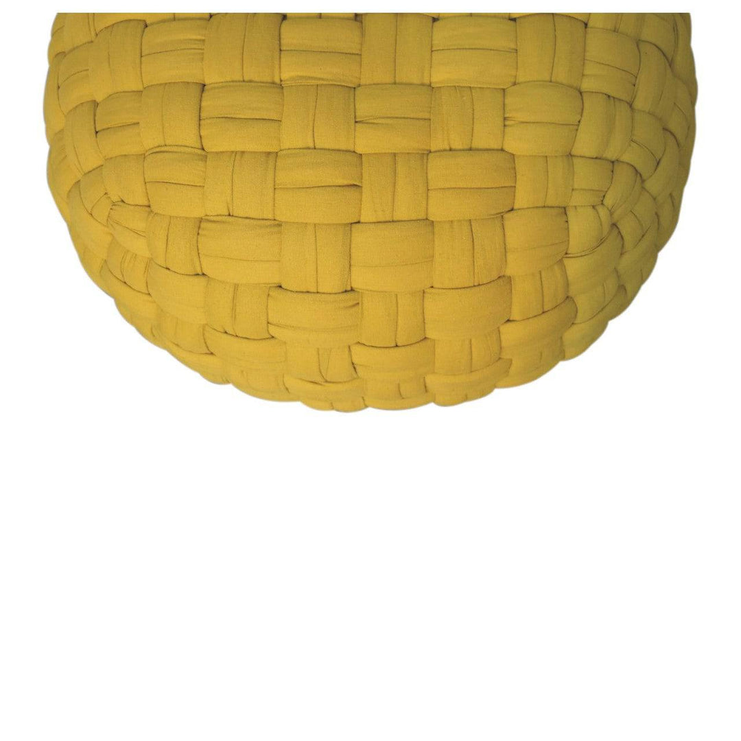 Mustard Tube Pouffe - TidySpaces