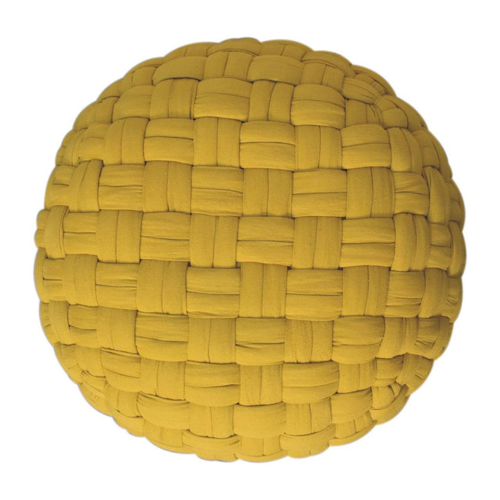 Mustard Tube Pouffe - TidySpaces