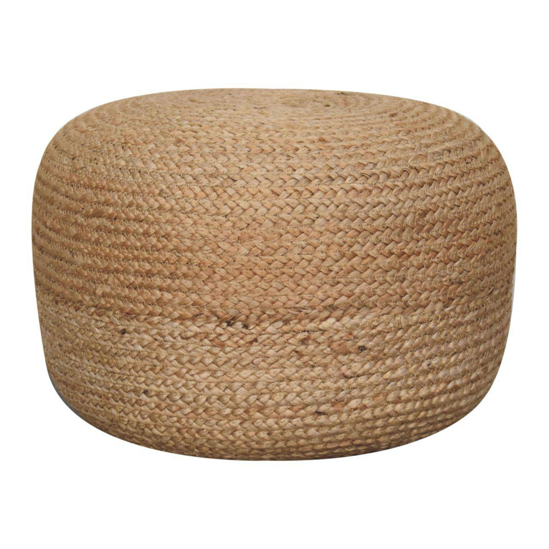 Natural Jute Pouffe - TidySpaces