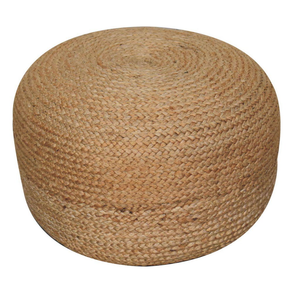 Natural Jute Pouffe - TidySpaces