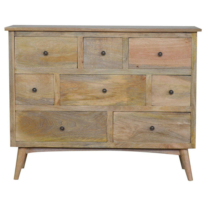 Oak-ish Solid Wood 8 Drawer Chest - TidySpaces