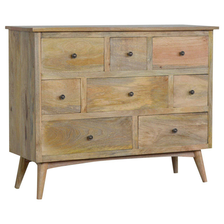 Oak-ish Solid Wood 8 Drawer Chest - TidySpaces