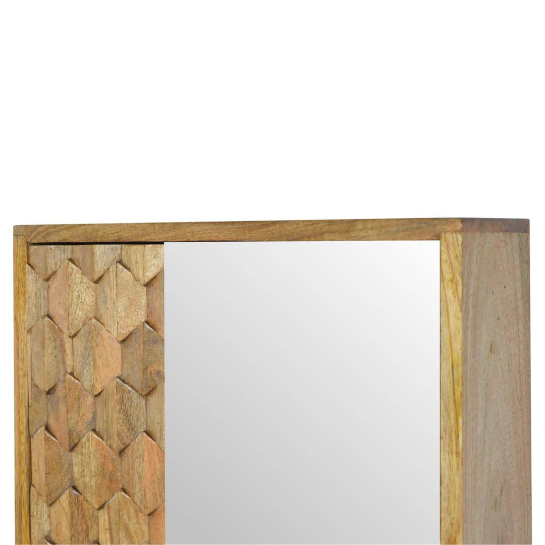 Pineapple Carved Mirror Cabinet - TidySpaces