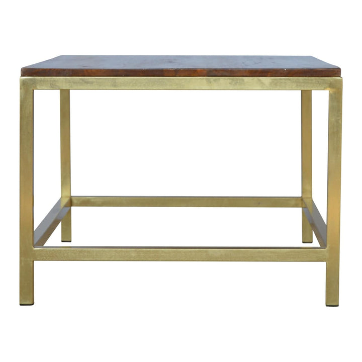 Rectangle Gold Coffee Table - TidySpaces