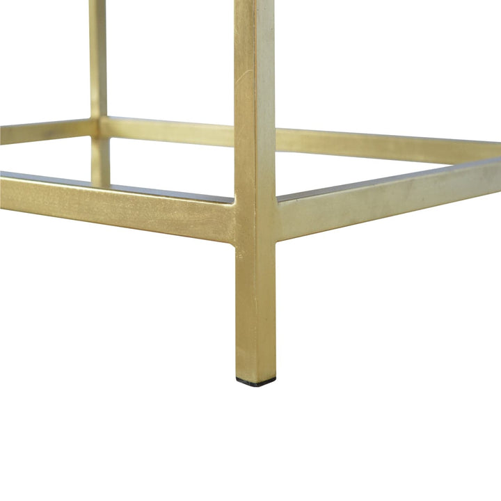 Rectangle Gold Coffee Table - TidySpaces