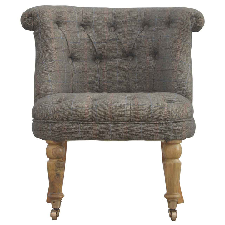 Small Multi Tweed Accent Chair - TidySpaces