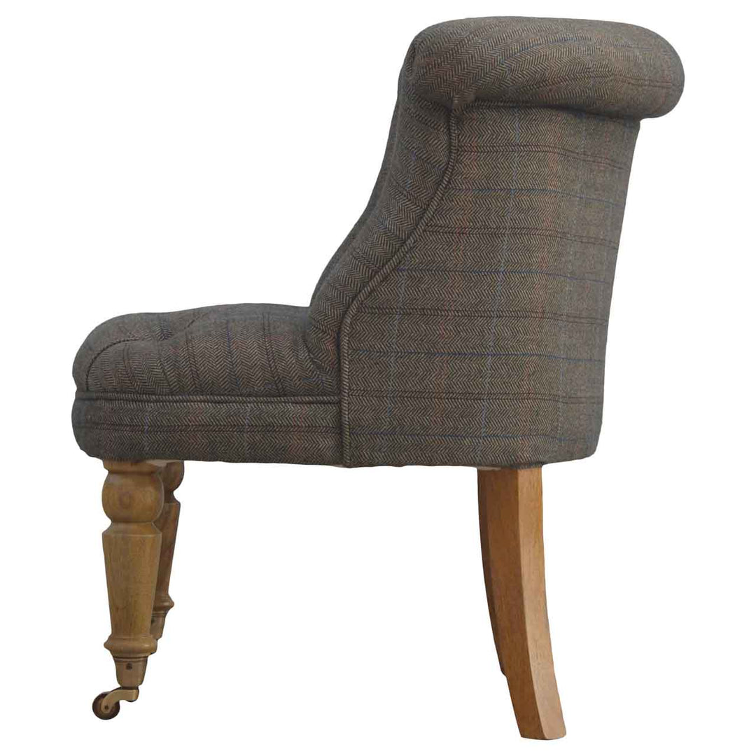 Small Multi Tweed Accent Chair - TidySpaces