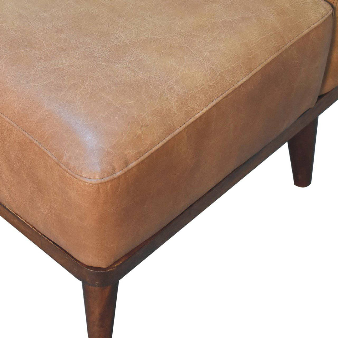 Tan Buffalo Backrest Footstool - TidySpaces