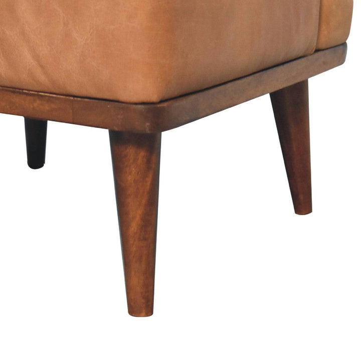 Tan Buffalo Backrest Footstool - TidySpaces