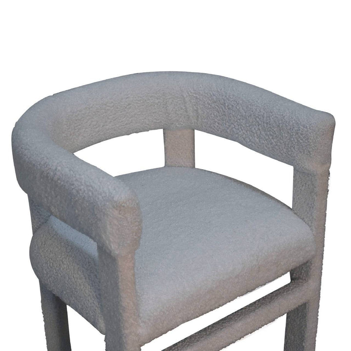 White Boucle Occasional Chair - TidySpaces