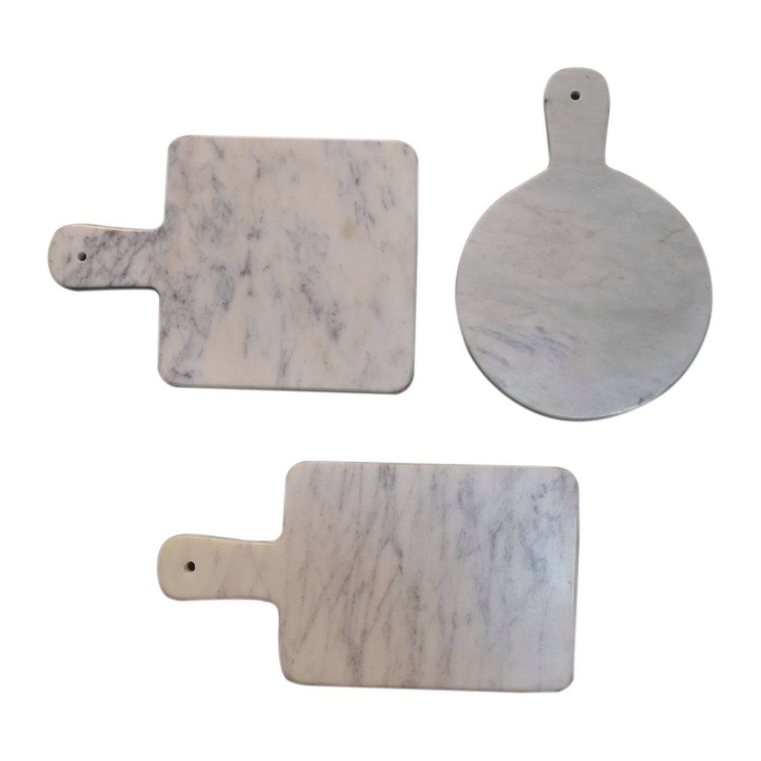 White Marble Chopping Board Set - TidySpaces