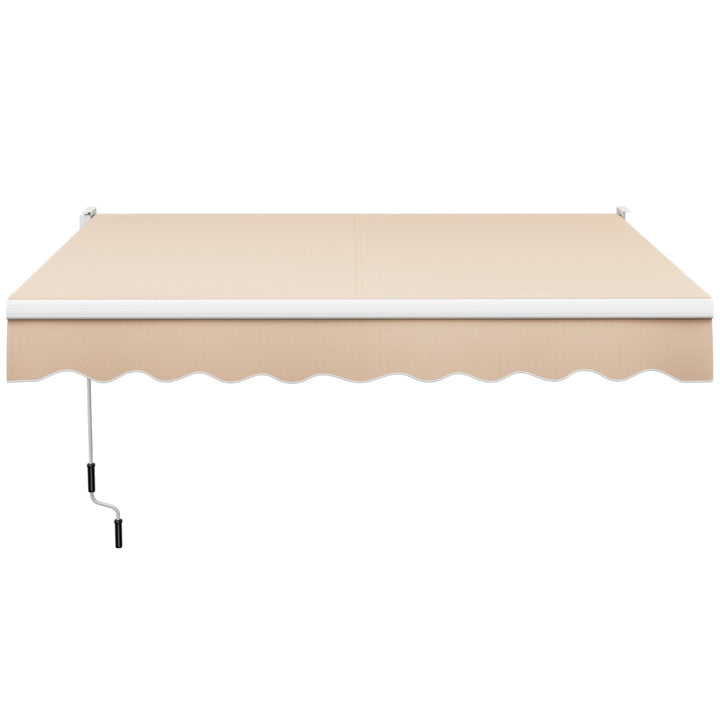 Aluminum Patio Sun Shade with Crank Handle and Water-Resistant Polyester - TidySpaces