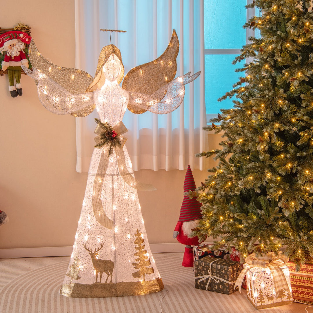 150 cm Lighted Christmas Angel Decoration with 100 LED Lights