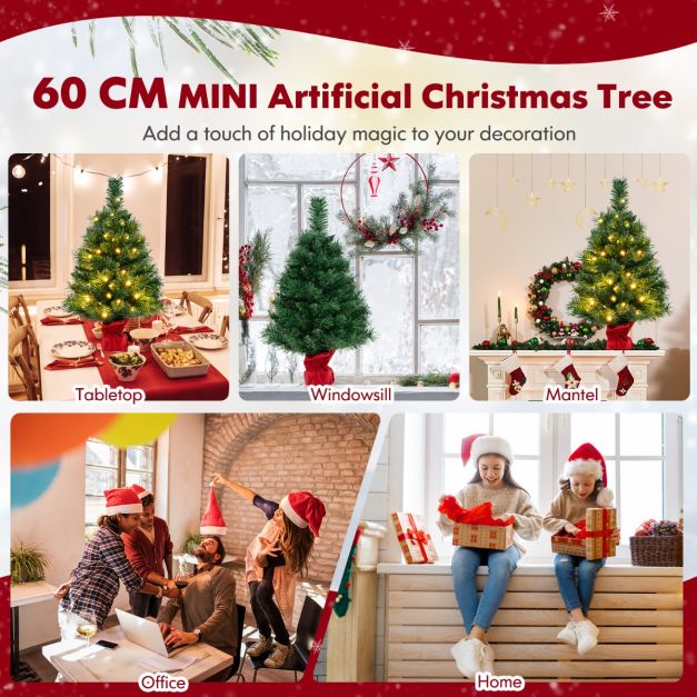 Artificial Xmas Tree with 71 Branch Tips and 35 Warm White LED Lights