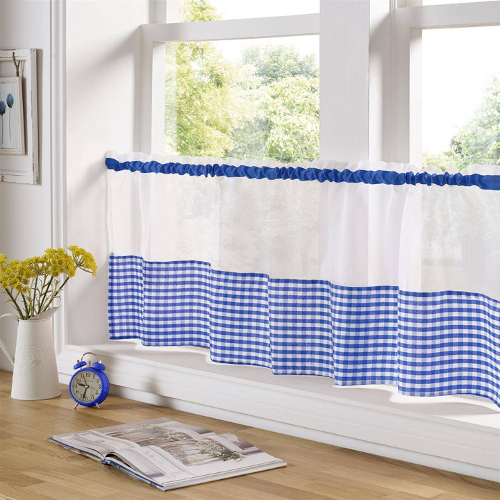 Gingham Cafe Curtain Panel - TidySpaces