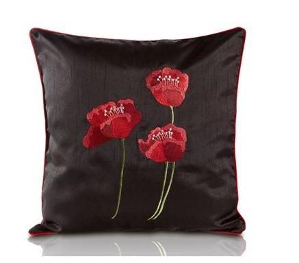 Poppies Silk 18" (Cushion) - TidySpaces