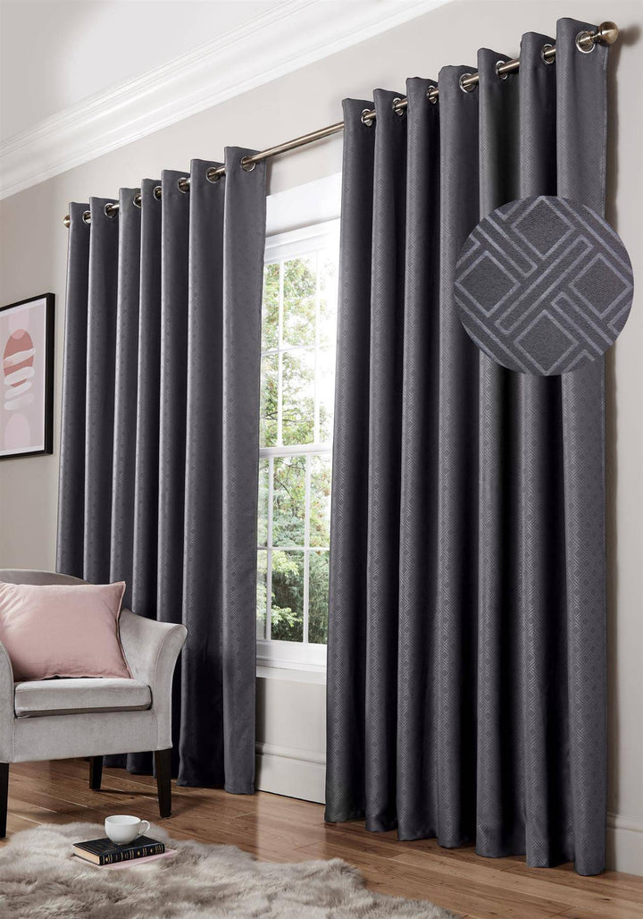 Diamond Blackout (Ring Top Curtains) - TidySpaces