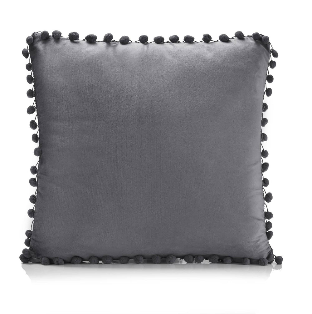 Poms Velvet 43cm x 43cm  (Cushion Cover) - TidySpaces