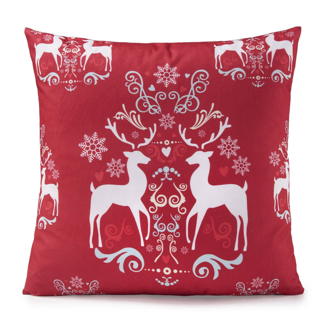 Chr613 - Reindeer  18" x 18" (Cushion Cover) - TidySpaces