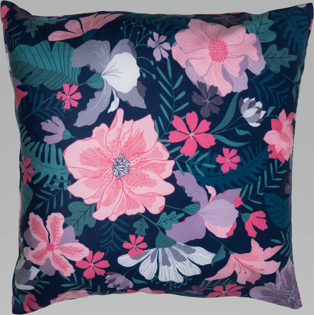 Velvet Printed 18" x 18" Peonie (Cushion Cover) - TidySpaces