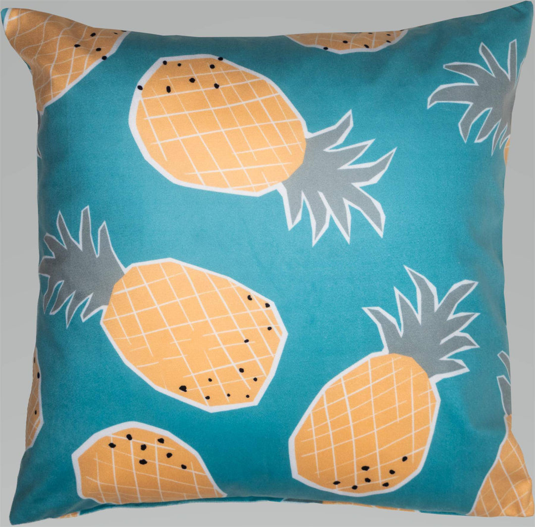 Velvet Printed 18" x 18" Pineapple (Cushion Cover) - TidySpaces