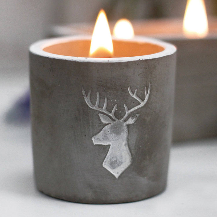 Concrete Pot Candles - TidySpaces