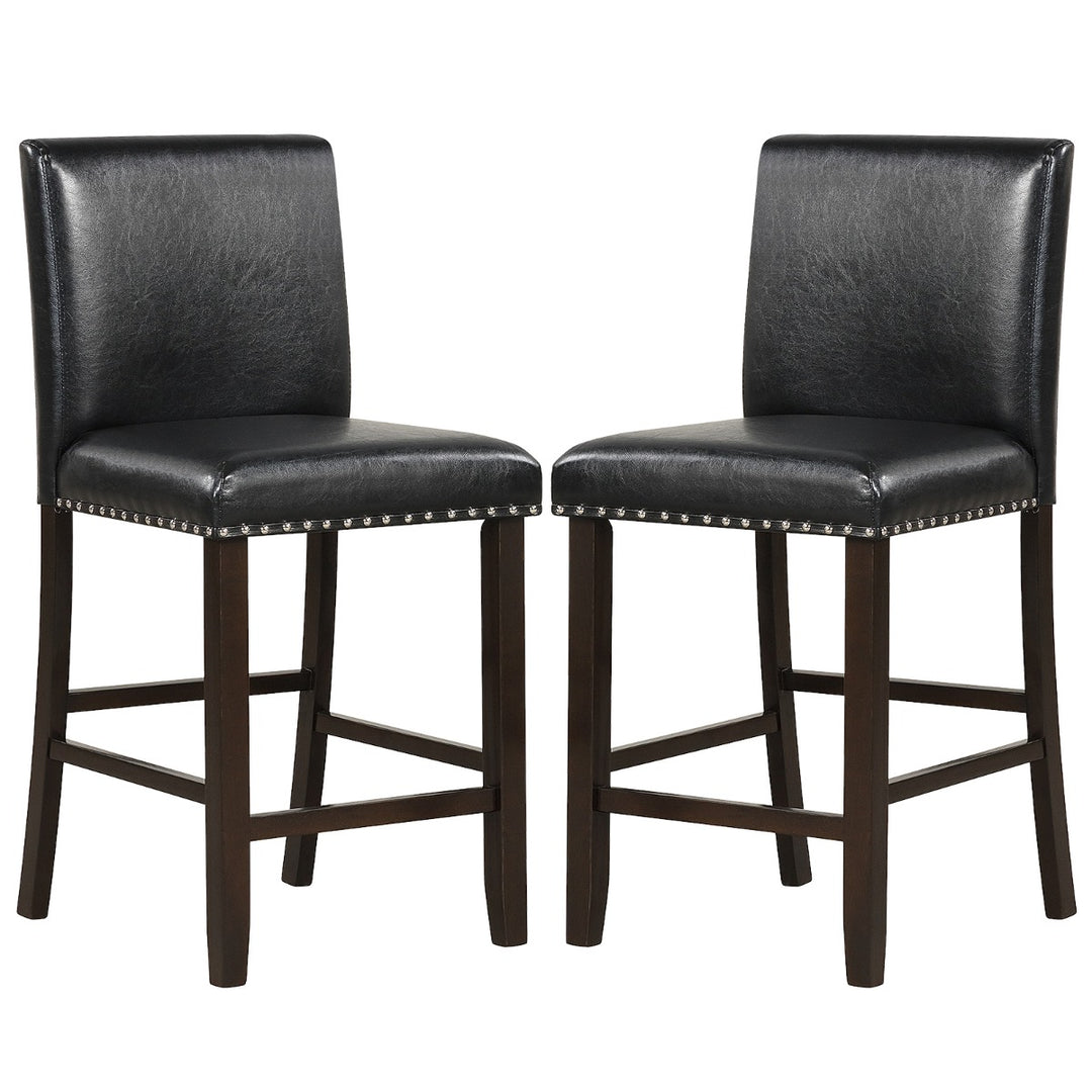 Upholstered Bar Stool Set of 2 for Dining Room, Kitchen, Restaurant - TidySpaces