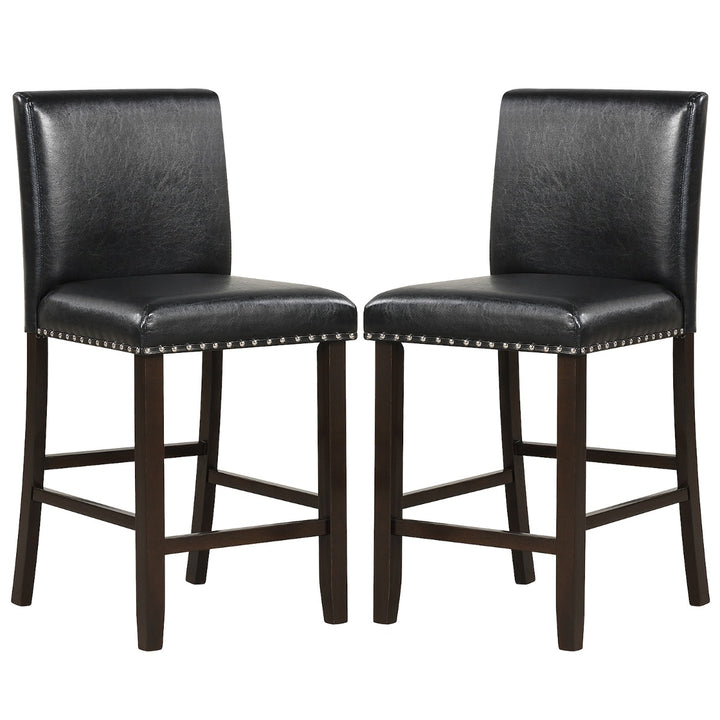 Upholstered Bar Stool Set of 2 for Dining Room, Kitchen, Restaurant - TidySpaces