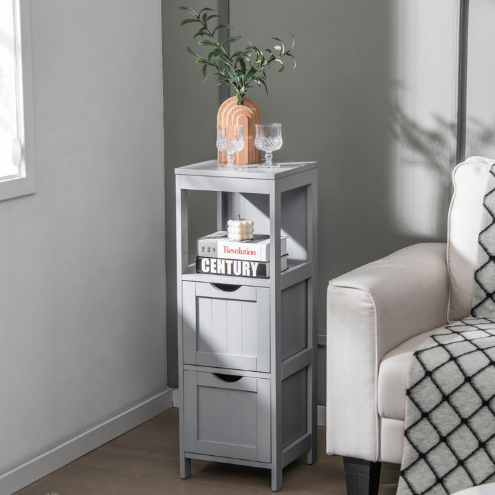 Bathroom Storage Cabinet with 2 Removable Drawers and Open Shelf