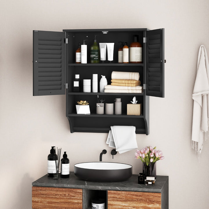 Bathroom Wall Cabinet with 2 Doors and 3-Position Adjustable Shelf