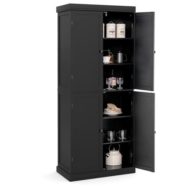 4 Door Freestanding Kitchen Pantry Buffet Cabinet