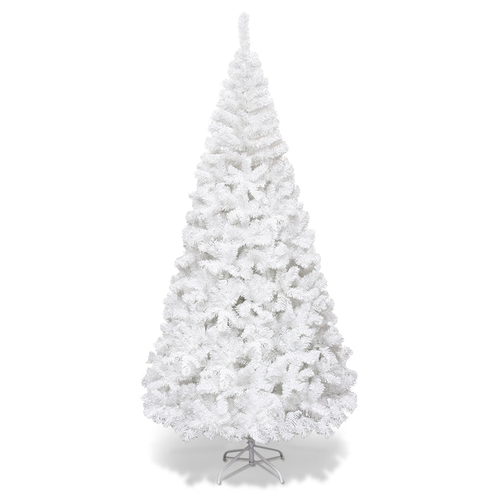 5/6/7/8 Feet White Artificial Christmas Tree with Metal Stand