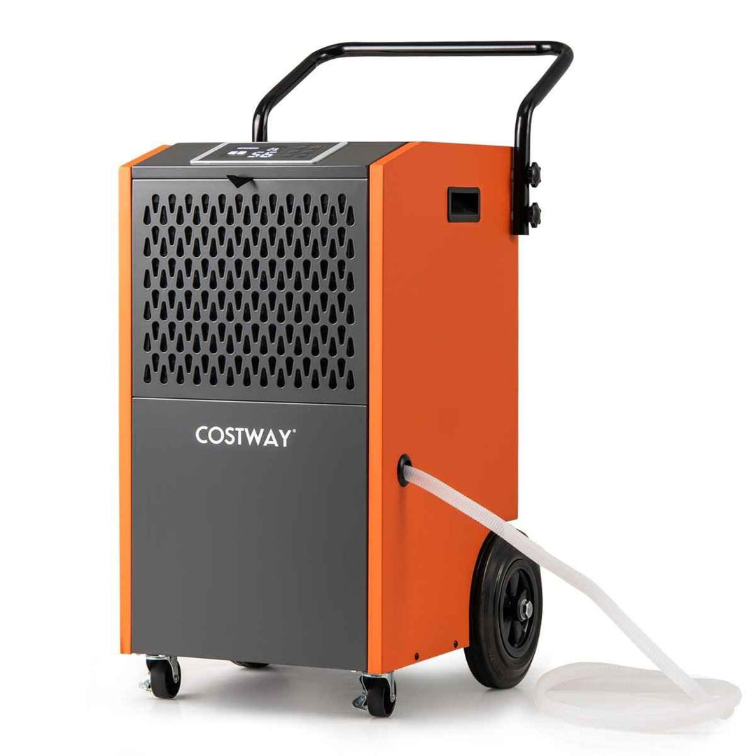 73 L/Day Commercial Dehumidifier with Drain Hose and Timer for Efficient Moisture Control