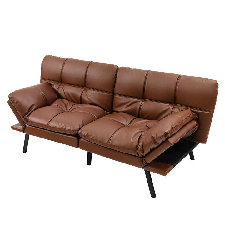 2 Seater Convertible Sofa Bed with Reclining Backrest - TidySpaces