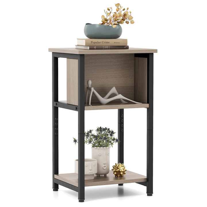 3 Tier Nightstand with Storage Shelf for Small Spaces - TidySpaces